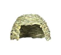 FytStycale Cachette Douillette, Abri Chaud, Fait Main, Jouet à Mâcher Tissé, 'Hiver, Nid de Paille pour Lapins et Petits Animaux, Hamsters, Lièv, 21cmx14cm