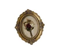 FytStycale Cadre Photo Ancien Porte-image Centre de Table et Suspension Murale En Résine Détaillée pour Un Baroque Adapté Aux Souvenirs et Célébrations, 7 Pouces
