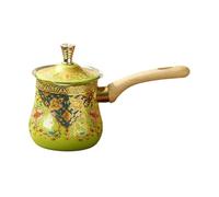 FytStycale Cafetière Turque Pot à Café Casserole à Lait Poêle à Beurre Structure Polie Poignée Ergonomique Pratique Adaptée Cuisine Restaurant Bureau Maison, Vert, 720 Ml