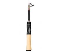 FytStycale Canne à pêche Fibre Carbone 1,65 m, poignée liège, pour carnassiers et Float Tube, Noir Mat, Canne à pêche à Lancer Droit 1
