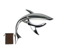 FytStycale Capodastre Requin pour Guitare, Pince à Ressort, Dispositif de Tonalité En Alliage de Zinc pour Mandoline et Banjo, argent