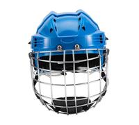 FytStycale Casque de Hockey sur Glace, Casque de Rugby, Protection de Tête Haute Performance avec Rembourrage Souple et Filet pour Les, L'entraînement, Bleu, 52 Cm à 58 Cm