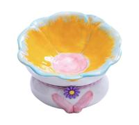 FytStycale Ce Céramique pour Chat Protège Le Cou de L'animal et Réduit Les Vomissements chez Les Chats de Petite, Moyenne et Grande Taille, Y Compris, Jaune