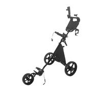 FytStycale Chariot de Golf avec Frein à Pied, Porte-gobelet Pratique, Porte-Parapluie et Poignée Ergonomique, Noir