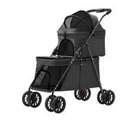FytStycale Chariot Industriel Chariot de Service Diable Plateau avec Structure Métal Résistante Pliable Lisse Silencieux Adapté aux Déplacements Internes en Bureau Hôtel Entrepôt, Noir, Noir