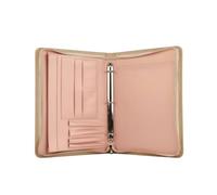 FytStycale Classeur à Anneaux Zippé Portable | Professionnel, Spacieux, Porte-Documen Multi-Poches, pr apprentissages, Professionnels, Rose, 10 Pochettes