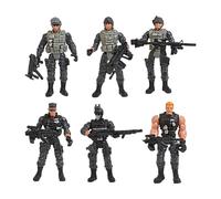 FytStycale Coffret de Jeu de 6 Figurines Comprenant Diverses Figurines Articulées et Accessoires, Un Ensemble de Jouets Militaires, Des Figurines de Rangers Réal
