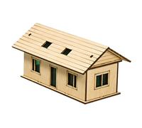 FytStycale Collection de Maisons Miniatures en Bois à L'échelle 1/64. Maquettes de Bâtiments Miniatures Non Peintes, Finies, Idéales pour des Cadeaux Uniques, Style A