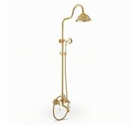 FytStycale Colonne Lavabo avec Bec Baignoire Laiton Ensemble Lavabo et Bain Apparent pour Rénovation, Ensemble De Douche Avec Poignées En Céramique
