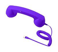 FytStycale Combiné Téléphonique Rétro Filaire avec Volume Réglable Écouteur Main Ergonomique Haut-Parleur Puissant Type C Fonction Décroché Parfait Po, Violet