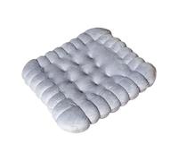 FytStycale Coussin Biscuit Tapis de Siège Matelassé Épais Oreiller Décoratif Moderne En Velours Cristal Doux pour Salon Bureau Chambre Convient à La Méditation D, Carré Gris