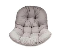 FytStycale Coussin de Chaise en Forme D'œuf, Doux, Confortable, Lavable, épais, en Osier, Idéal pour Le Bureau, L'intérieur et Le Jardin, Gris Clair