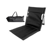 FytStycale Coussins de Siège, Coussins de Chaise Pliante, Coussins de Tribune, Coussins de Siège avec Sac de Transport, Chaise de Sol avec Dossier pour La Pêche, Noir