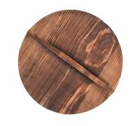 FytStycale Couvercle de Poêle En Bois, Couvercle Rond En Bois épais, Anti-brûlure, Couvercle Universel pour Ustensiles de Cuisine, Couvercle à Frire pour Fournit, 28CM
