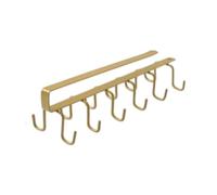 FytStycale Crochets de Tasse sous L'armoire, étagère de Porte-Tasse, Rack de Crochets à Charnière de Forage, Support de Tasse de Café pour La Courroie de Cravate, Or