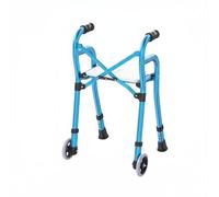 FytStycale Déambulateur avec Siège Roues avant Déambulateur Pliable Compact Marcheur à Roues avec Siège pour Personnes Âgées, Maison de Retraite, Hôpital, Bleu, Basique
