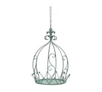 FytStycale Décoration de Jardin : Support de Jardinière Suspendu en Forme de Couronne, Décoration de Patio Robuste, Vert