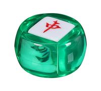 FytStycale Dés de Mahjong Chinois En Acrylique Poli, Dés à Plusieurs Faces, Accessoires de Mahjong, Dés de Jeu pour Jeux de Cartes, Jeux de Société, Salles de Fê, Vert clair