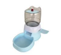 FytStycale Distributeur de Nourriture pour Animaux Chat Chien Kibble Réservoir Transparent Bol Intégré Poussoir Latéral Plastique Solide Base Large Convient aux, Bleu Ciel