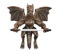 FytStycale Dragon Porte-Papier Toilette Mural Sculpture Fantaisie Créature Résine Organisateur Accent Médiéval Adapté pour Salle de Bain Bureau Décoration, Style B