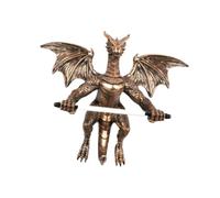 FytStycale Dragon Porte-Papier Toilette Mural Sculpture Fantaisie Créature Résine Organisateur Accent Médiéval Adapté pour Salle de Bain Bureau Décoration, Style A