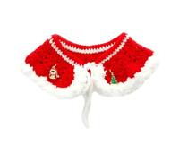 FytStycale Écharpe Tissée à La Main, écharpe Tricotée à La Main pour Animaux de Compagnie, Collier pour Chaton, écharpe, Bavoir Au Crochet pour Chiot, Décoration, rouge M