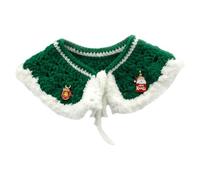 FytStycale Écharpe Tissée à La Main, écharpe Tricotée à La Main pour Animaux de Compagnie, Collier pour Chaton, écharpe, Bavoir Au Crochet pour Chiot, Décoration, Vert M