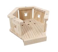 FytStycale en Bois Cachette Château Lit Escalade Refuge Robuste Ventilé pour Hamster Accessoires pour Maison d'animaux Adaptés aux Lapins Cochons, Style C