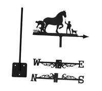 FytStycale en Forme de Cheval, Indicateur de Direction du Vent, Décoration de Toit, Animale, Ornement de Toit pour Clôture de Maison de, Cheval avec Homme