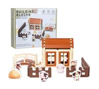 FytStycale Enfants Blocs de Construction Jouet Éducatif Bois Système Tenon Mortaise Assemblage Libre Créativité Imagination Apprentissage Précoce Adapté à