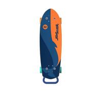 FytStycale Engin Roulant Style Océanique Skateboard Sol Construction Visible Roue en PU pour Poussée Au Pied, Bleu, Orange