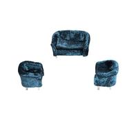 FytStycale Ensemble de 3 Accoudoirs de Canapé Miniatures pour Maison de Poupée, Kit pour Maison de Poupée | Canapé Miniature à L'échelle 1:25, Cadeau D'a, Bleu