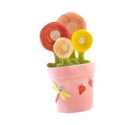 FytStycale Ensemble de 4 Tasses à Mesurer En Céramique et Ustensiles de Cuisine avec Support Décoratif pour Bureau, Rose