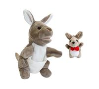 FytStycale Ensemble de Marionnettes à Main en Forme d'animal avec Bouche Ouverte, Cadeau d'anniversaire pour Enfants et Adultes, Nœud Papillon Rouge