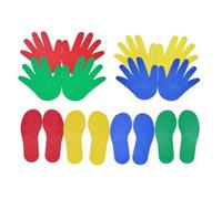 FytStycale Ensemble pour Enfants Tapis Main Pied en Caoutchouc Souple Picots pour Équilibre Sensorialité Adapté aux Activités Maternelle