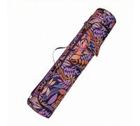 FytStycale Equipment Carrier Sac Tapis Fourreau Bandoulière Étanche Nylon Polyester Ouverture Zippée Motif Floral Discret Adapté à la Salle de Trajet, Motif Feuilles Sombres