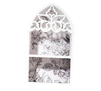 FytStycale Étagère Flottante pour Les Trésors, Support pour Les Pierres et Les Huiles, Grille Blanche