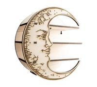 FytStycale Étagère Murale en Bois en Forme, présentoir à Cristaux, Support de Rangement pour huiles essentielles, Lumière