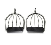 FytStycale Étriers Sécurité Antidérapant Étriers avec Semelle En Caoutchouc Sécurisé Étrier avec Cage pour Monteurs, Équitation Classique, Entraînement