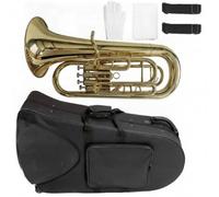FytStycale Euphonium Doré Euphonium à Quatre Pistons Complet Cuivre pour Musiciens, Étudiants, Fanfare, Concert