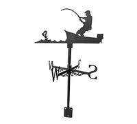 FytStycale Extérieure Fer Artistique Décoration Toit Indicateur Vent Direction Montage Pavillon Adaptée pour Maison Jardin Cadeaux, Pêcheur