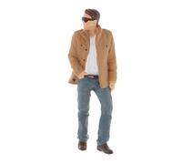 FytStycale Figurine de Diorama à L'échelle 1PC, Veste, Personnage Masculin, Rue, Bâtiment, Gare, Parc, pour Siku Supplies, Kaki Veste