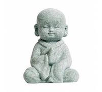 FytStycale Figurine Moine Bddhiste Moine Figurine Polyvalente Mini-Statue Style Chinois pr, Bureau, Espace Méditation, Cœur