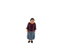 FytStycale Figurine pour Maquette D'architecture Poses Réalistes Mini Figurine Humaine Polyvalent Petit Personnage pour Diorama Architectes, Modélistes, Femme en Haut Violet Et Jupe Bleue