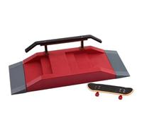 FytStycale Fingerboard Rampe de Skateboard Piste Parc Ensemble Complet avec Roues Supplémentaires et Tournevis Zone Réaliste pour Figures et Cascades Convenant aux Enfants au Bureau à la Maison, F