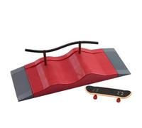 FytStycale Fingerboard Rampe de Skateboard Piste Parc Ensemble Complet avec Roues Supplémentaires et Tournevis Zone Réaliste pour Figures et Cascades Convenant aux Enfants au Bureau à la Maison, D