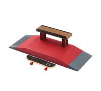 FytStycale Fingerboard Rampe de Skateboard Piste Parc Ensemble Complet avec Roues Supplémentaires et Tournevis Zone Réaliste pour Figures et Cascades Convenant aux Enfants au Bureau à la Maison, E