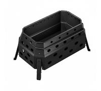 FytStycale Foyer Pliable Acier Au Carbone Brasero Portable Montage Rapide Grill de Feu Démontable pour Extérieur, Jardin, Terrasse, Noir, Rectangulaire