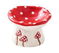 FytStycale Gamelle surélevée en Forme de Champignon, Antidérapante, Anti-vomissements, Plate et Mignonne pour Les Chats, Bol à Eau