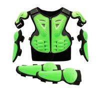 FytStycale Gilet Protection avec Coque Ventilé Gilet Protection avec Protège-Bras Respirant Équipement pour Enfants, Engin à Guidon, Vélo sans Pédales , Vert